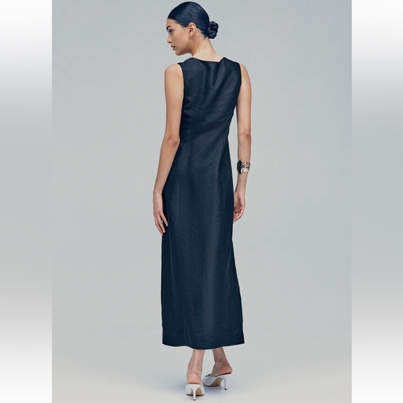 H&M Black Button-Front Midi Dress - Picture 4 of 9